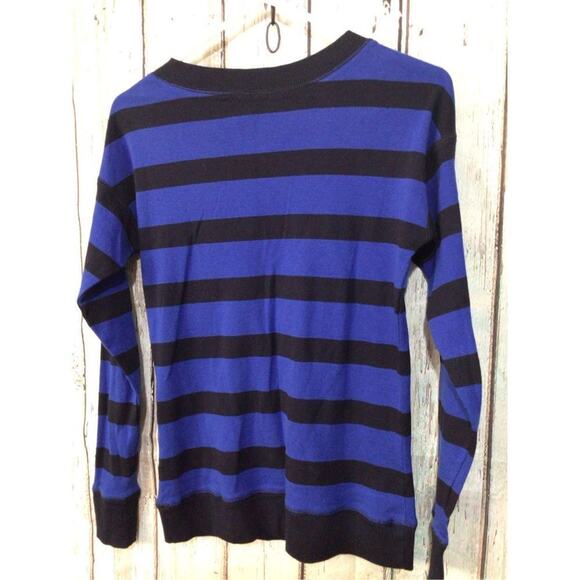 LRL Lauren Jeans Co. Royal Blue & Black Knit top Button Accents Size XS 🌺🌸 - Picture 4 of 9
